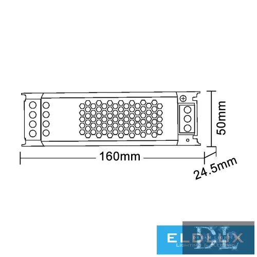 UNIVERSO Slim metal casing power supply DC:12v 150w 12.5A IP20 200x50x25mm