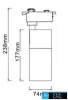 UNIVERSO Single-phase rail lamp 15w 1270lm CCT.kap 38°  IP20 White D74x238mm