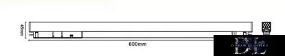 UNIVERSO Magnetic track-mounted spotlight DC:48V 24W 2160LM 3000K RA90 IP20 600x45x24mm Black