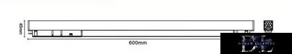 UNIVERSO Magnetic track-mounted spotlight DC:48V 24W 2160LM 4000K RA90 IP20 600x45x24mm Black