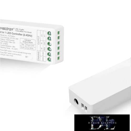 MIBOXER 2in1 RF 2.4G SIMA/CCT LED Strip Controller DC:12-24V Max:12A