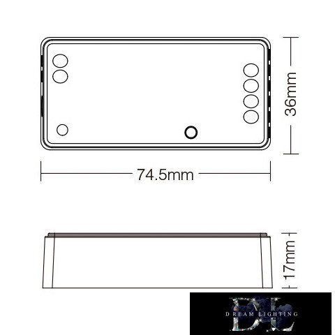 MIBOXER 2in1 RF 2.4G SIMA/CCT LED Strip Controller DC:12-24V Max:12A