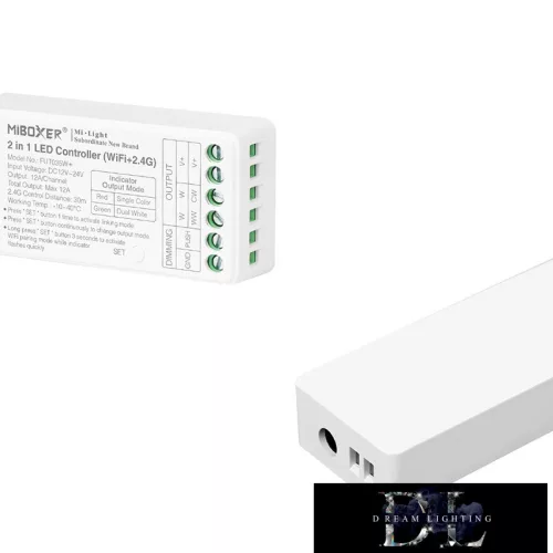 MIBOXER 2in1 WiFi + RF 2.4G SIMA/CCT LED Strip Controller DC:12-24V Max:12A