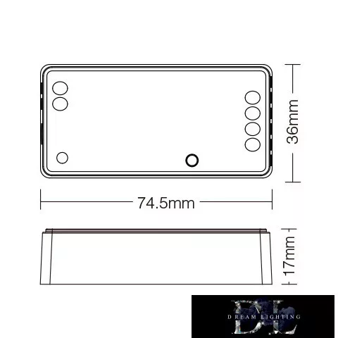 MIBOXER 2in1 WiFi + RF 2.4G SIMA/CCT LED Strip Controller DC:12-24V Max:12A