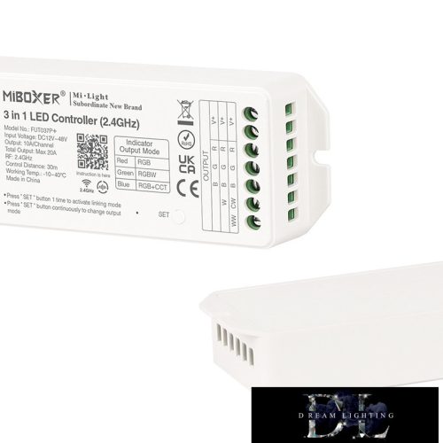 MIBOXER 3in1 RF 2.4G RGB/RGBW/RGB-CCT LED Strip Controller DC:12-48V Max:20A