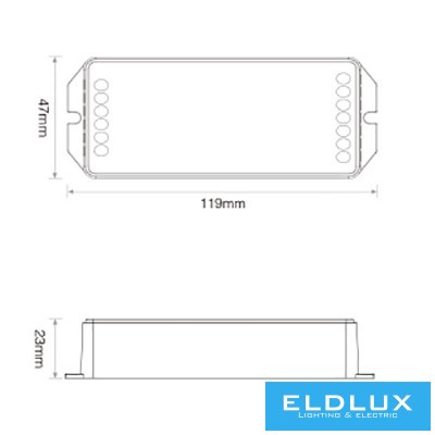MIBOXER RF 2.4G RGBW LED Szalaghoz Vezérlő DC:12-36V Max:20A 10A/CH