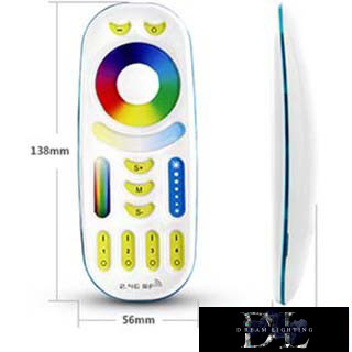 MIBOXER RF 2.4G RGB+CCT LED Strip Remote Control 4 Zones White