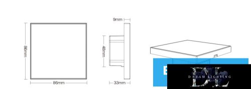 MIBOXER RF 2.4G RGBW LED Strip Wall Remote Control 4 Zones AC:230v