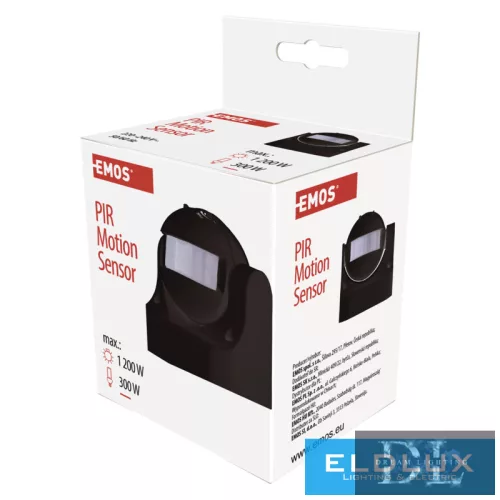 EMOS motion sensor PIR 1200W IP44 black