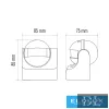 EMOS motion sensor PIR 1200W IP44 black