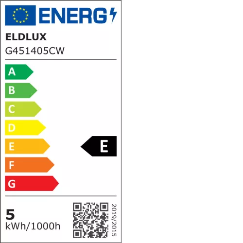 ELDLUX LED bulb G45 E14 5w 550lm 6500K