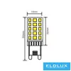 UNIVERSO LED bulb dimmable G9 4W 400lm 4000K CRI≥80 Ø16x50mm