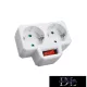 ELDLUX Distributor 2x type F with switch IP20