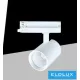 UNIVERSO Three-phase track spotlight 30w 3250lm 4000k Ra90 38° IP20 White D75x120mm 5 years