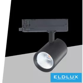   UNIVERSO Three-phase track spotlight 30w 3250lm 4000k 38° RA90 IP20 black 5 years