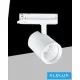UNIVERSO Three-phase track spotlight 40w 4650lm 4000k Ra90 38° IP20 White D90x128mm 5 years