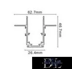 UNIVERSO Magnetic recessed rail system DC: 48V 16A 2000x62x47mm Black