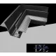 UNIVERSO Corner element for magnetic recessed rail system DC:48V 100x62x47mm Black