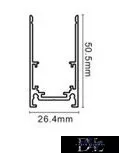 UNIVERSO Magnetic wall-mounted rail system DC:48V 2000x51x26mm Black