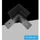 UNIVERSO Magnetic wall-mounted rail system corner element 71.5x71.5x50mm Black
