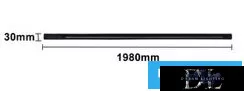 UNIVERSO Three-phase rail black 1980x30x33mm
