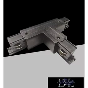   UNIVERSO T-shaped extension piece for three-phase track, black 165x99x33mm