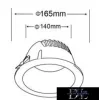 UNIVERSO downlight 24w 2400lm 6500k CRI≥80 60° cutout Ø140 white