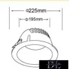 UNIVERSO downlight 40w 4000lm 4000k CRI≥80 60° cutout Ø195 white
