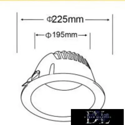 UNIVERSO downlight 40w 4000lm 4000k CRI≥80 60° cutout Ø195 white