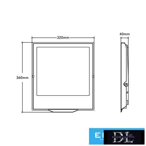 UNIVERSO LED spotlight 100w 9800lm CCT.kap 120° 236x245x35mm IP66 Gray 3 years