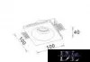 UNIVERSO Plaster recessed spot light fixture 1xGU10 100x100x40mm IP20 white 
