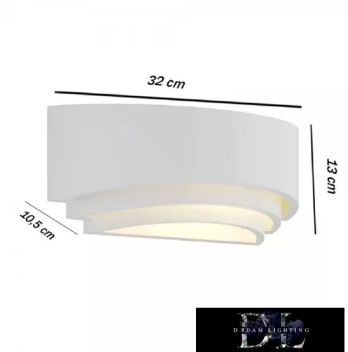 UNIVERSO Plaster wall lamp 1xR7S 320x130x105mm IP20 white 