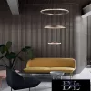 ELDLUX RINGS crystal glass pendant lamp chrome 59W 4000K