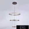 ELDLUX RINGS crystal glass pendant lamp chrome 59W 4000K