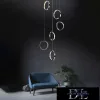 ELDLUX RINGS crystal glass pendant lamp chrome 57W 4000K