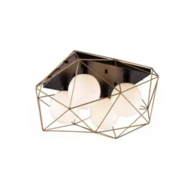ELDLUX ELDGEOX ceiling lamp black/gold E27×4