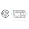 ELDLUX K314B E14 socket with 2 rings, black