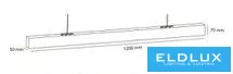 UNIVERSO Suspension - Ceiling lamp 40w5200lm 4000k-6500k switch IP20 Black 1200x50x70mm 5 years