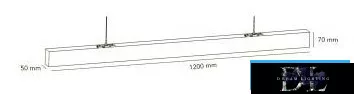 UNIVERSO Pendant - Ceiling lamp 40w5200lm 4000k-6500k with switch IP20 White 1200x50x70mm 5 years