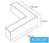 UNIVERSO LL57 lamp L-shaped extension element 12w 1560lm 4000k-6500k with switch IP20 White 176x176x70mm 5 years