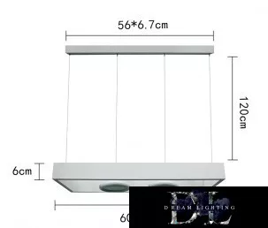 UNIVERSO Pendant light 40w 3200lm 3000k IP20 White 600x250x1200mm