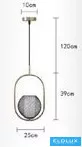 UNIVERSO Pendant light 1xE27 D250x390x1200mm IP20 Black/Old gold