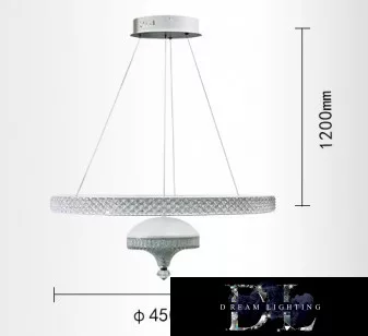 UNIVERSO Pendant light 50w 4000lm 3000k IP20 White D450x1200mm