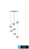 UNIVERSO Pendant light 80w 6400lm CCT.kap IP20 chrome D350x1200mm