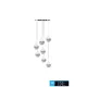 UNIVERSO Pendant light 80w 6400lm CCT.kap IP20 chrome D350x1200mm