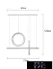 UNIVERSO Pendant light 80w 6400lm 3000k IP20 white 730mm