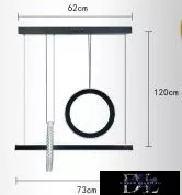 UNIVERSO Pendant light 80w 6400lm 6500k 730x120mm IP20 black