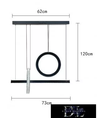 UNIVERSO Pendant light 80w 6400lm 4000k IP20 black 730mm