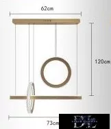UNIVERSO Pendant light 80w 6400lm 6500k IP20 gold 730mm