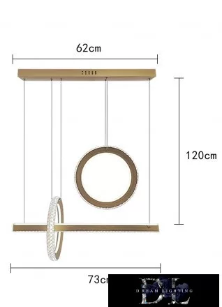 UNIVERSO Pendant light 80w 6400lm 4000k IP20 gold 730mm